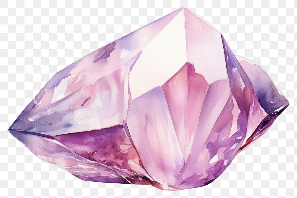 PNG Gemstone amethyst crystal mineral. AI generated Image by rawpixel.