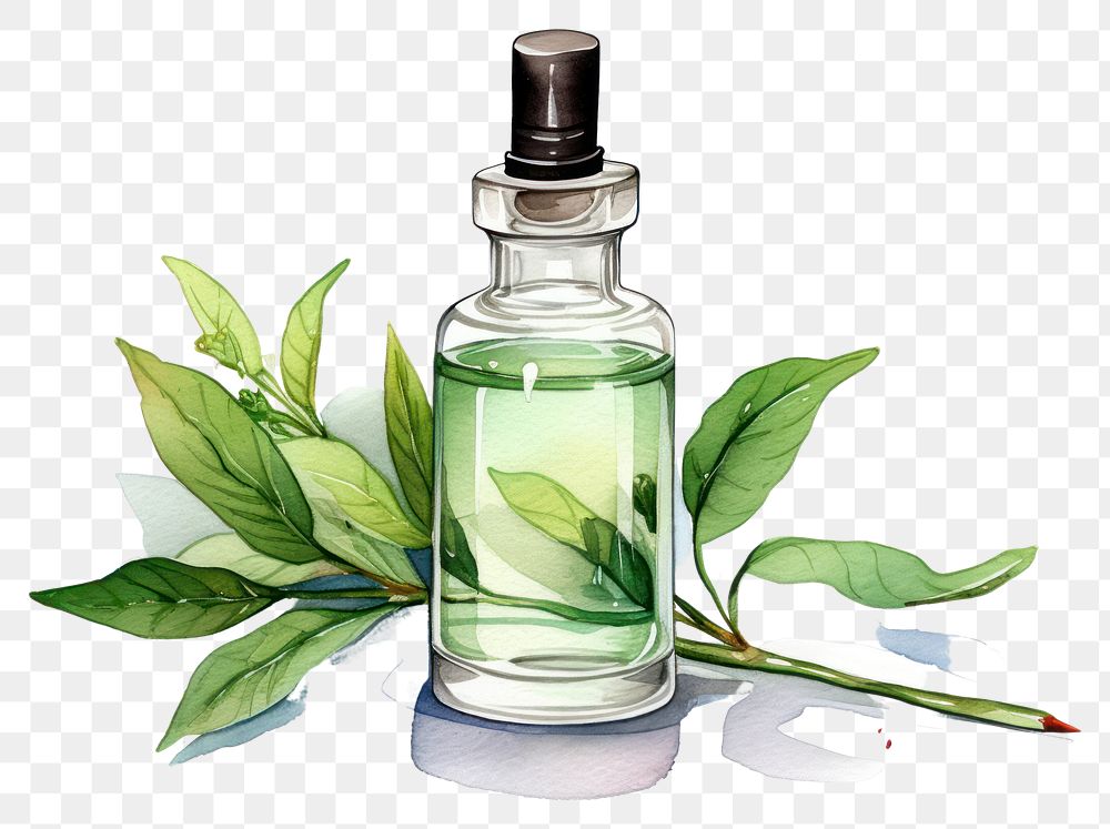 PNG Perfume bottle plant herbs. AI generated Image by rawpixel.