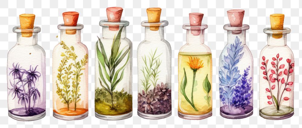 PNG Glass plant herbs jar. AI generated Image by rawpixel.