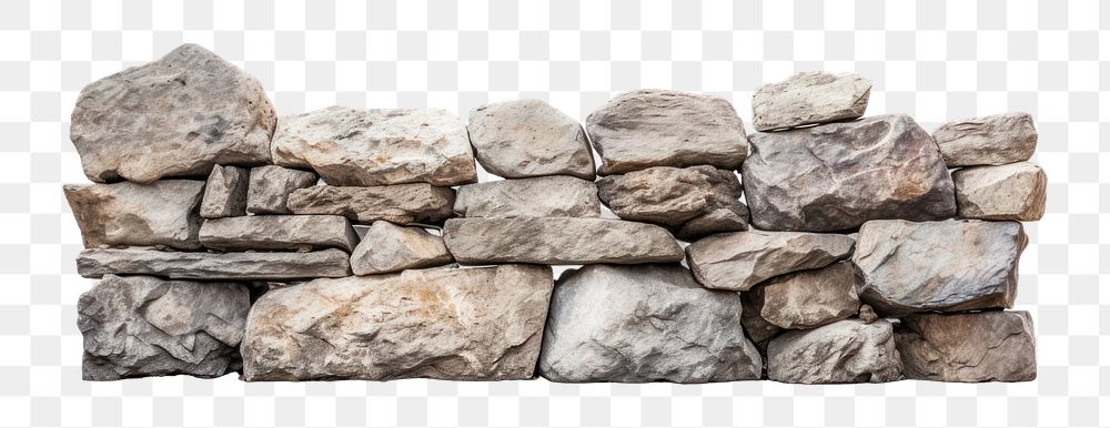 PNG Wall stone rock white background. AI generated Image by rawpixel.