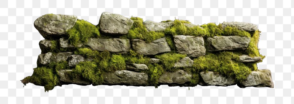 PNG Moss wall plant rock