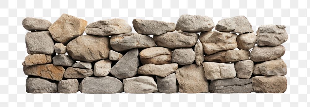 PNG Wall rubble stone rock