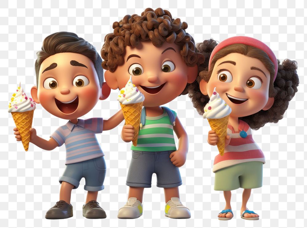 PNG  Dessert cartoon child cream. AI generated Image by rawpixel.