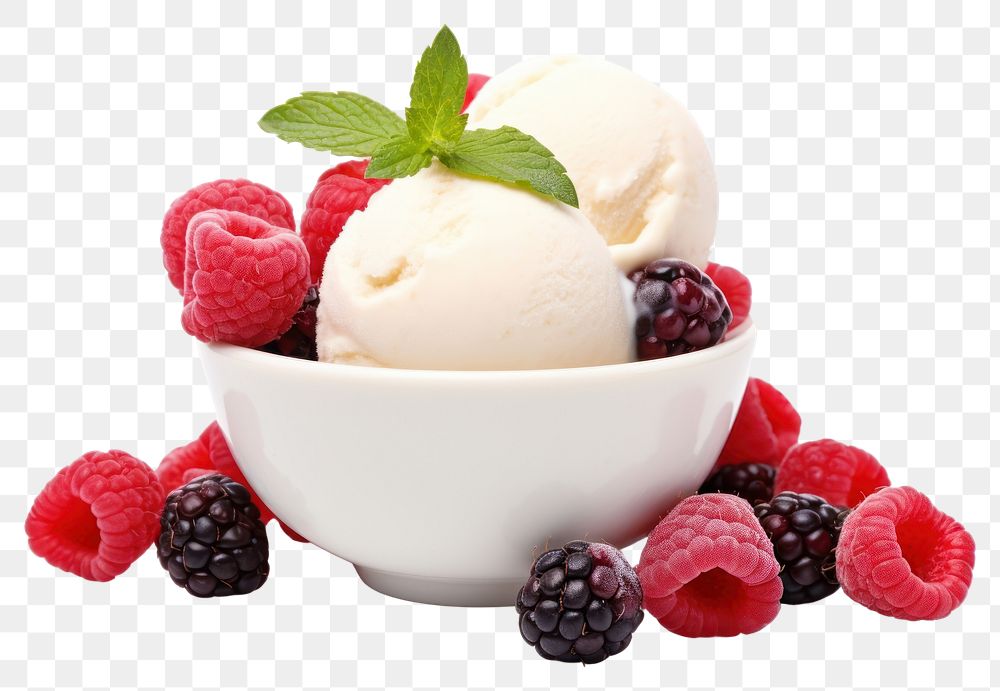 PNG Cream raspberry dessert berries. AI generated Image by rawpixel.