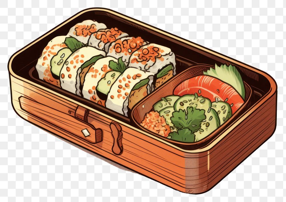 PNG Sushi food meal dish. AI generated Image by rawpixel.