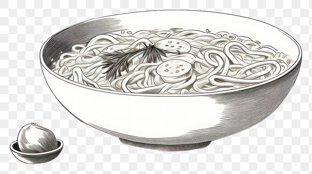 PNG Drawing sketch bowl food. AI generated Image by rawpixel.