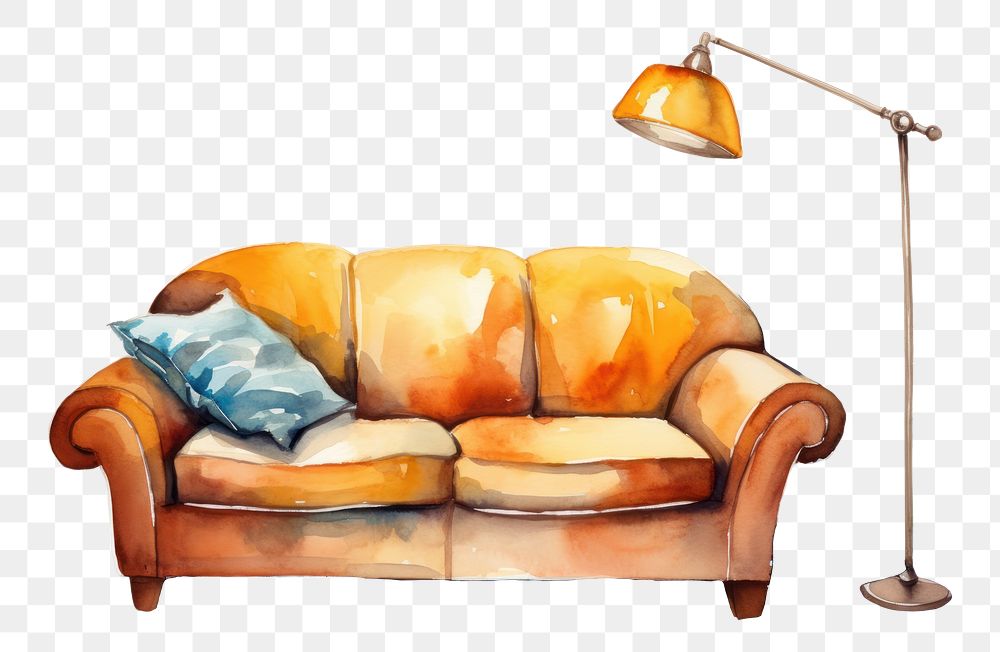 PNG Lamp furniture armchair sofa. 