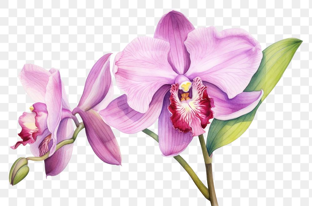 PNG Orchid blossom flower plant. AI generated Image by rawpixel.
