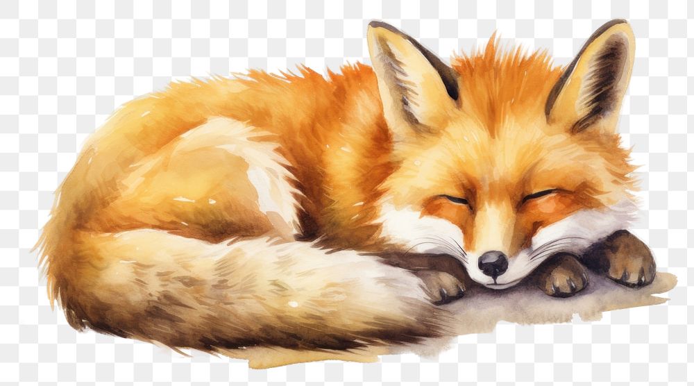 PNG Animal mammal fox relaxation. AI generated Image by rawpixel.