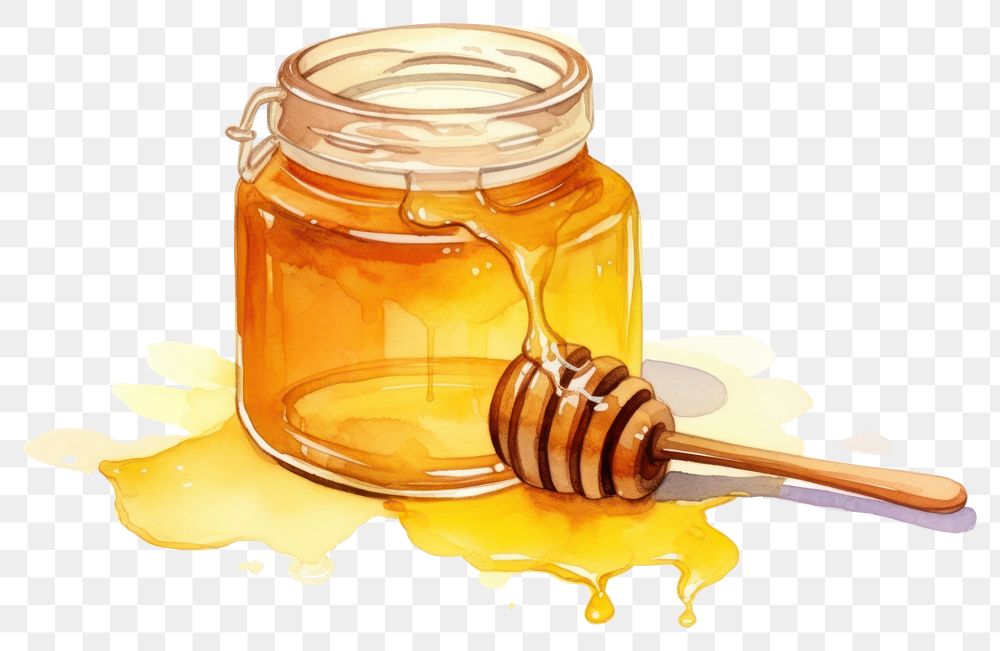 PNG Honey container freshness honeycomb. AI generated Image by rawpixel.
