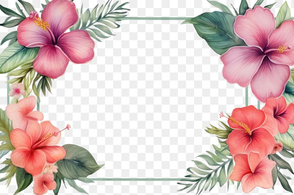 PNG Flower hibiscus pattern plant. AI generated Image by rawpixel.