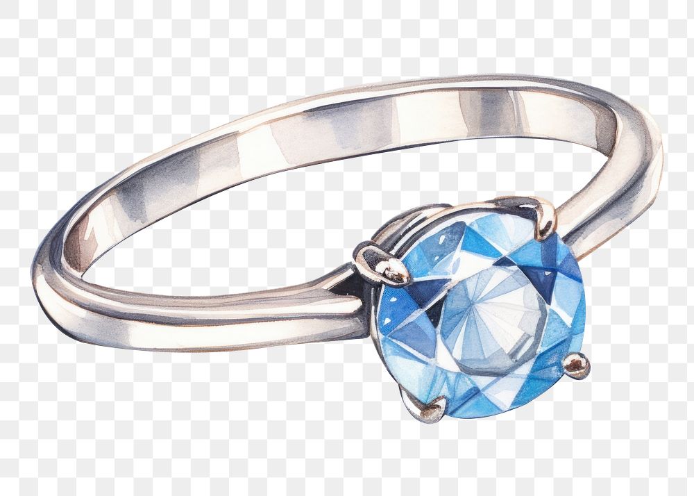 PNG Diamond ring gemstone jewelry. AI generated Image by rawpixel.