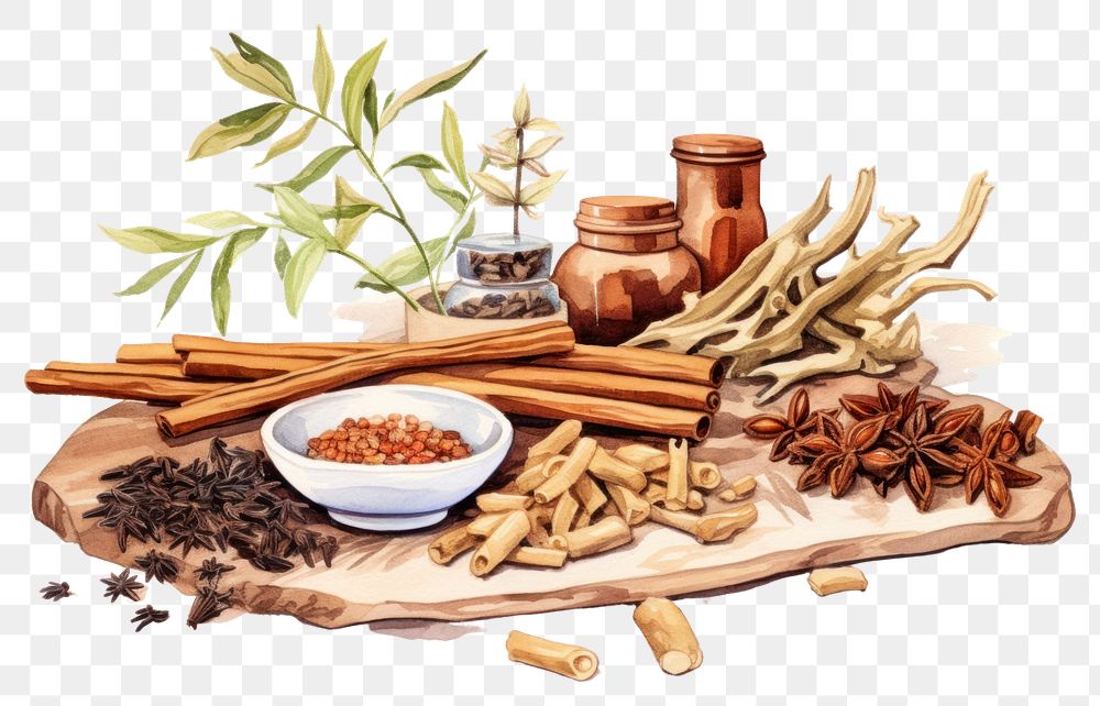 PNG Medicine spice plant herbs. AI generated Image by rawpixel.