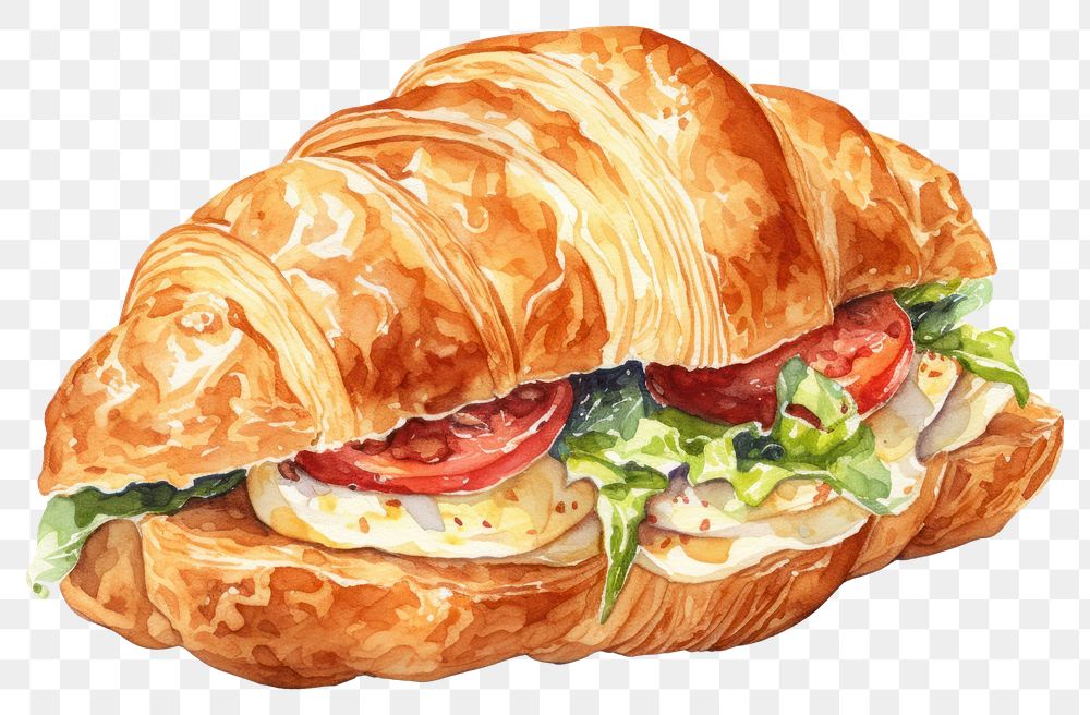 PNG Croissant food viennoiserie vegetable. AI generated Image by rawpixel.