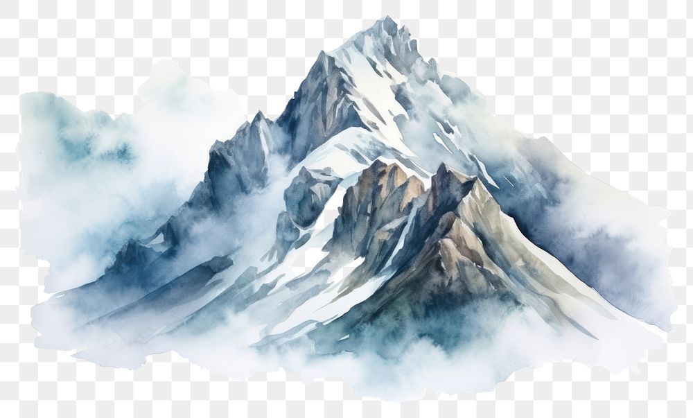 PNG Mountain outdoors glacier scenery. AI generated Image by rawpixel.