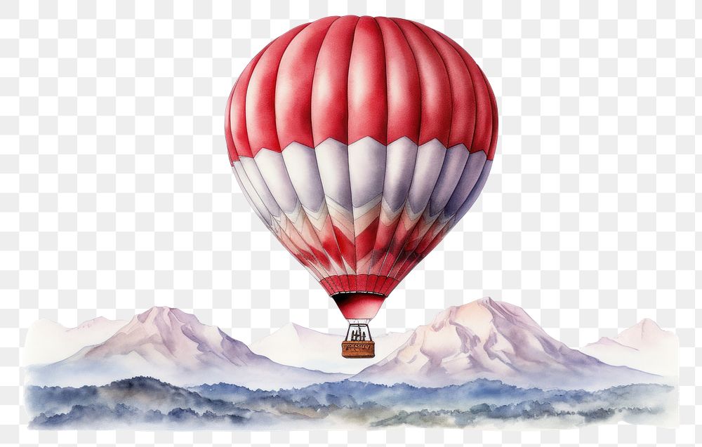 PNG Aircraft balloon vehicle transportation. 
