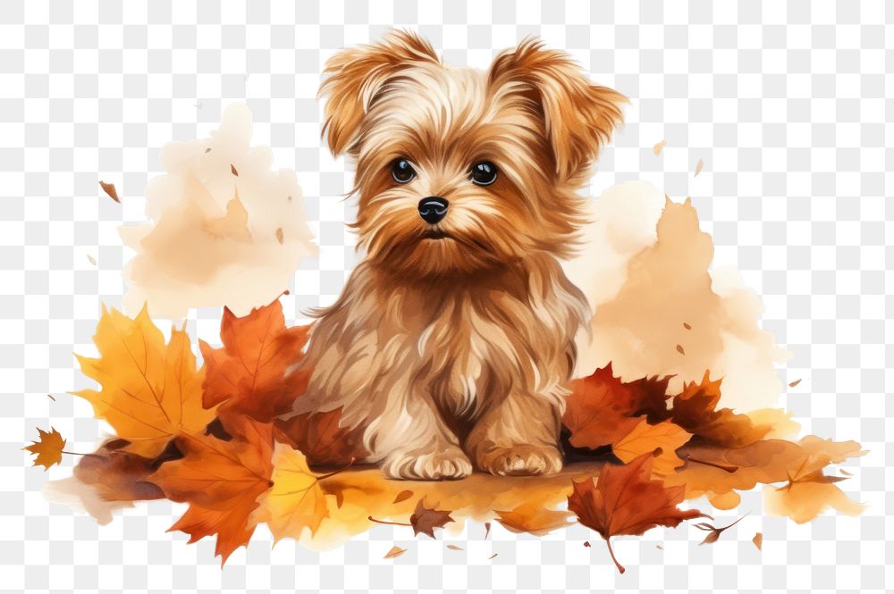 PNG Dog mammal animal autumn. AI generated Image by rawpixel.