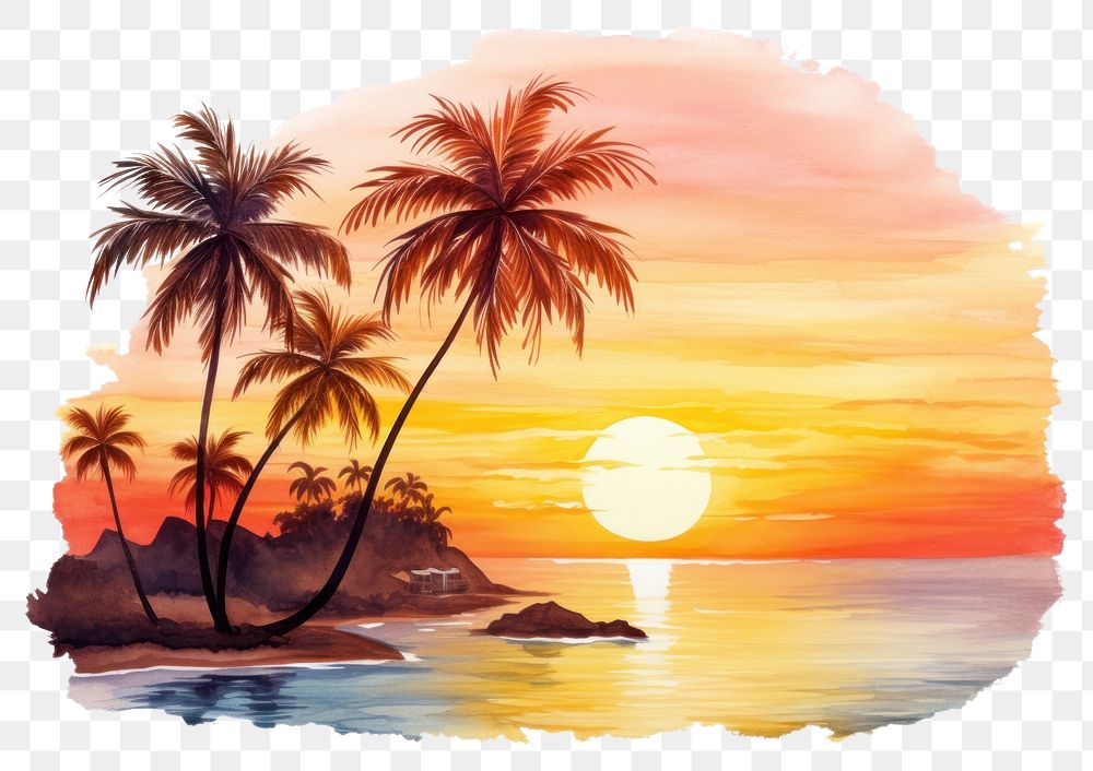 PNG Sunset sunlight outdoors nature. AI generated Image by rawpixel.