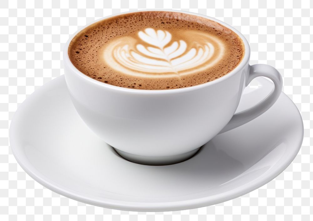 PNG Coffee cup saucer latte transparent background