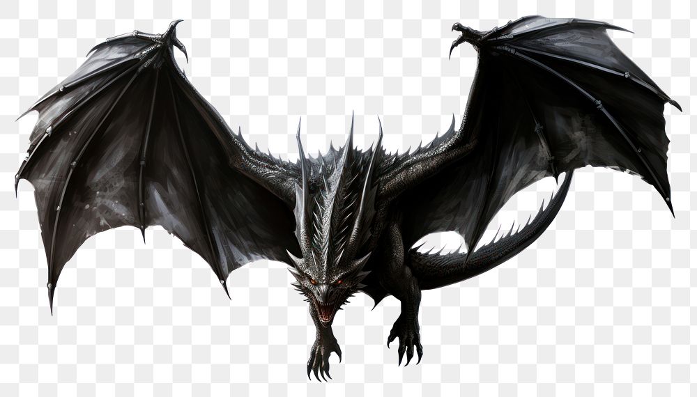PNG  Dragon aggression darkness ominous. AI generated Image by rawpixel.