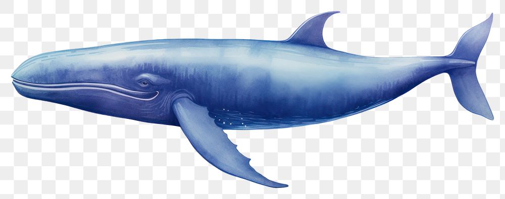 PNG Whale animal mammal, digital paint illustration. AI generated image