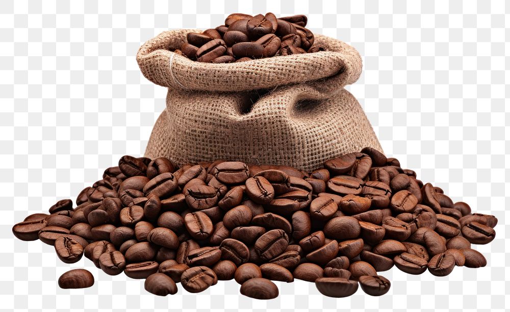 PNG Coffee bag coffee beans transparent background