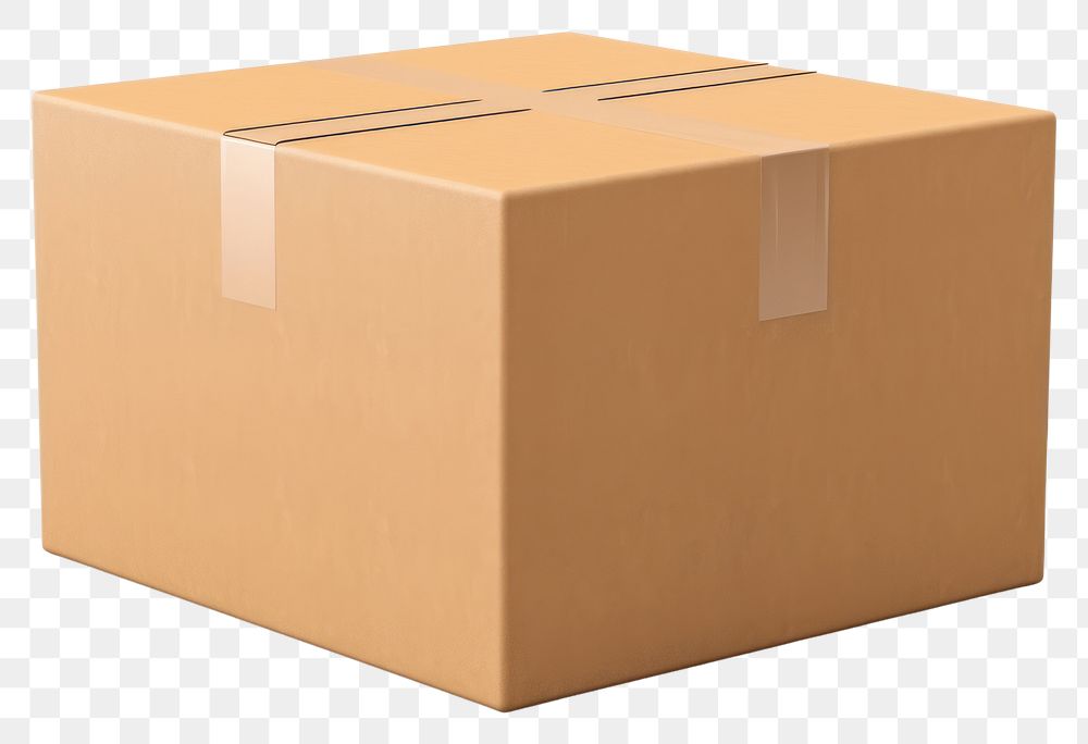 PNG Cardboard box carton white background. AI generated Image by rawpixel.