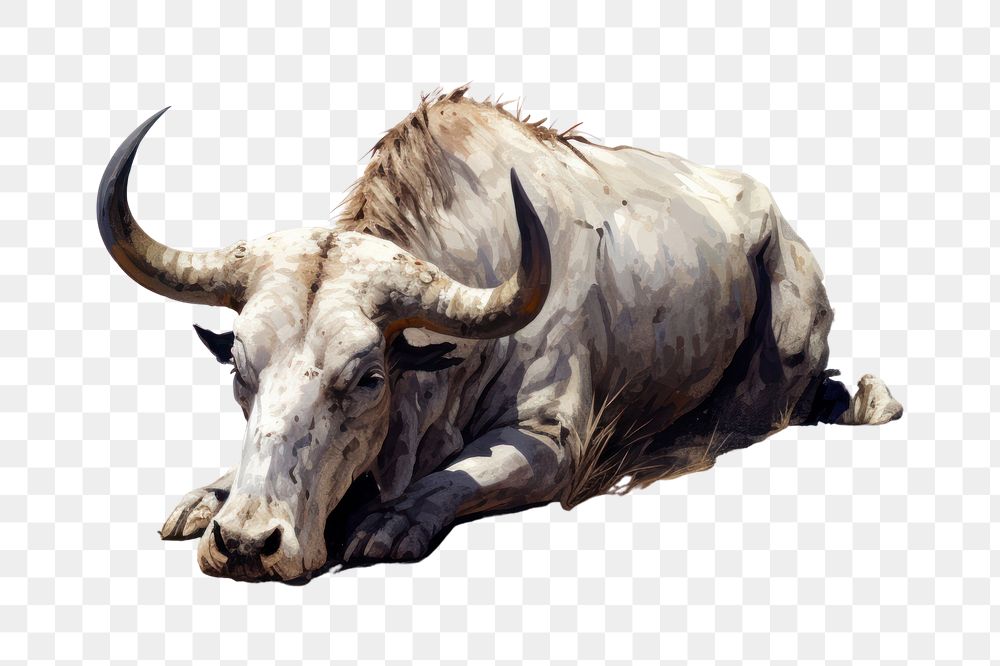 Livestock wildlife buffalo animal. AI generated Image by rawpixel.