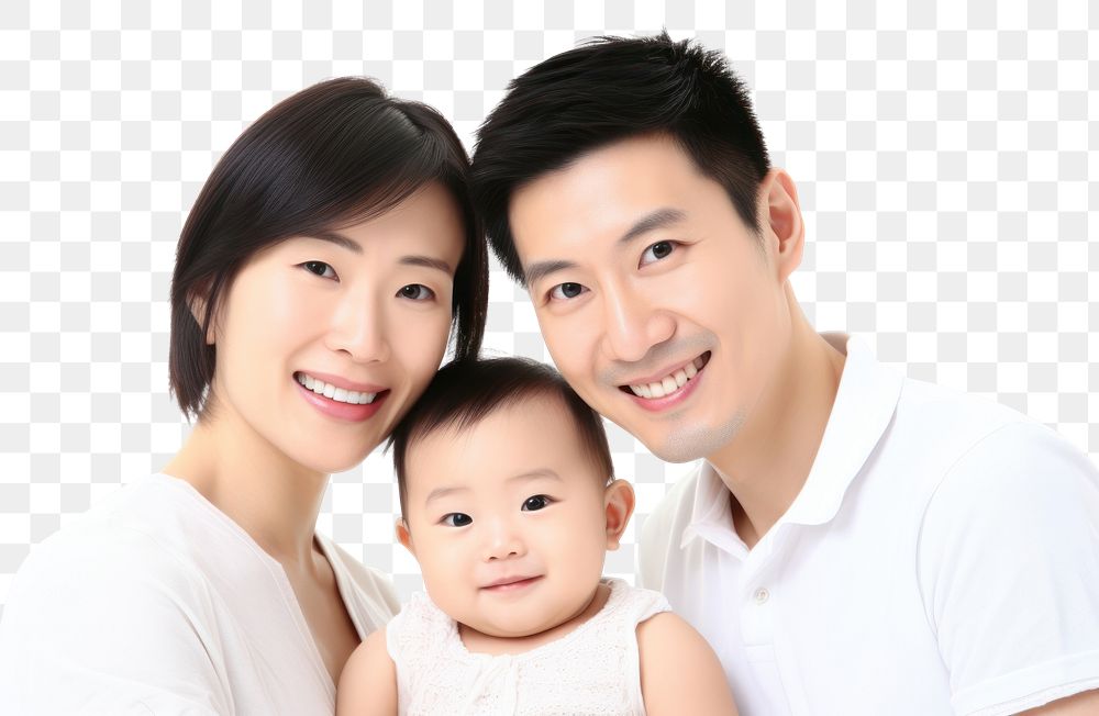 PNG Portrait family adult baby. AI generated Image by rawpixel.