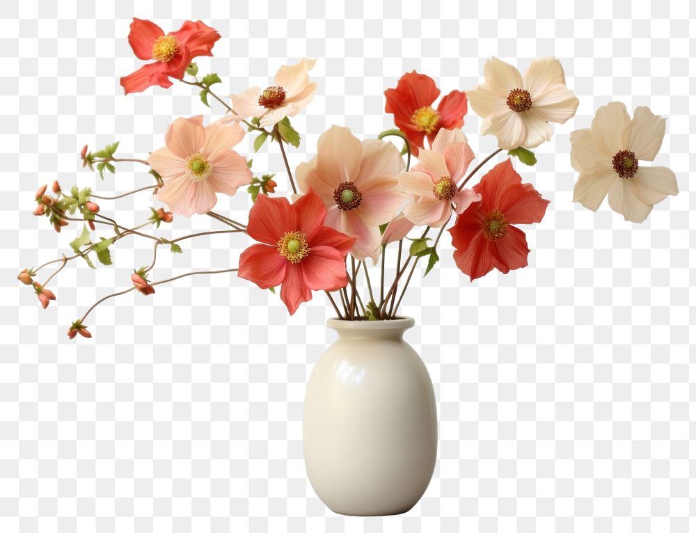 PNG Flower vase petal plant. 