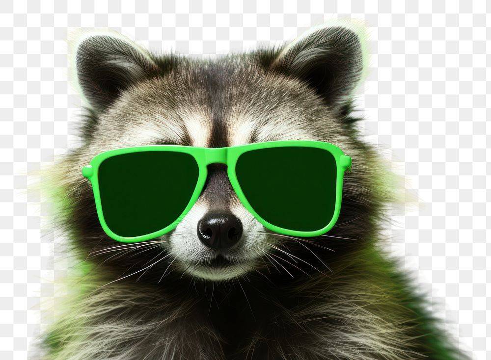 PNG Sunglasses raccoon mammal animal. AI generated Image by rawpixel.
