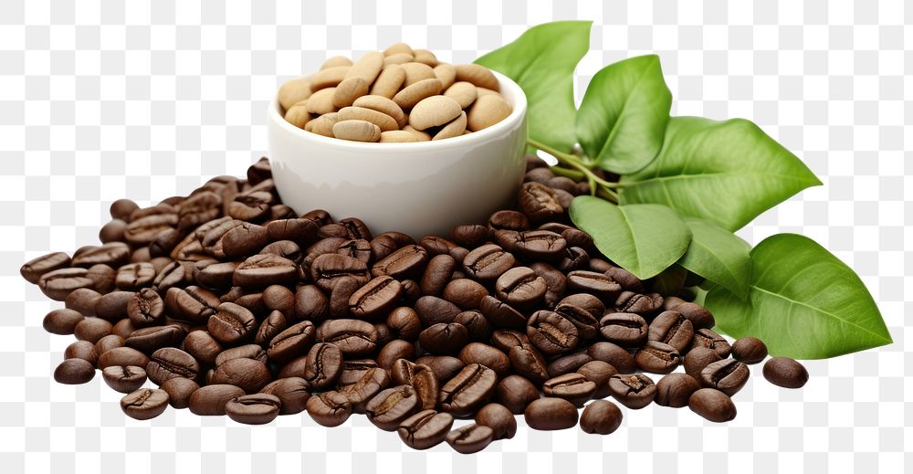 PNG Coffee green ingredient transparent background