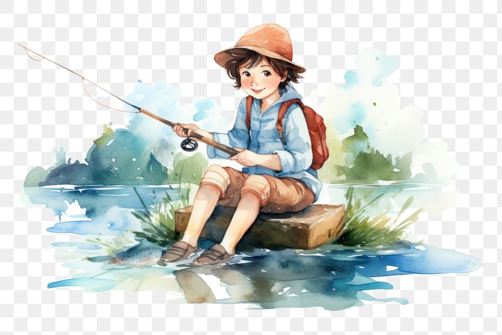 PNG Outdoors fishing relaxation creativity. AI generated Image by rawpixel.