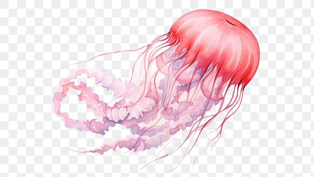 PNG Jellyfish invertebrate zooplankton underwater. AI generated Image by rawpixel.