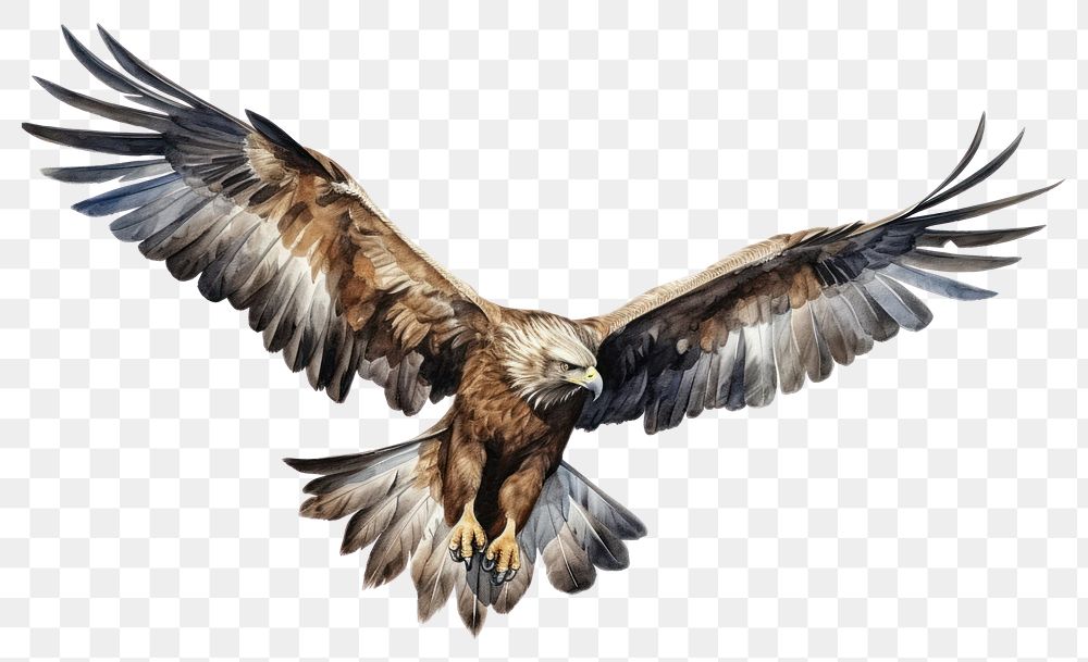 PNG Buzzard vulture animal flying. AI generated Image by rawpixel.