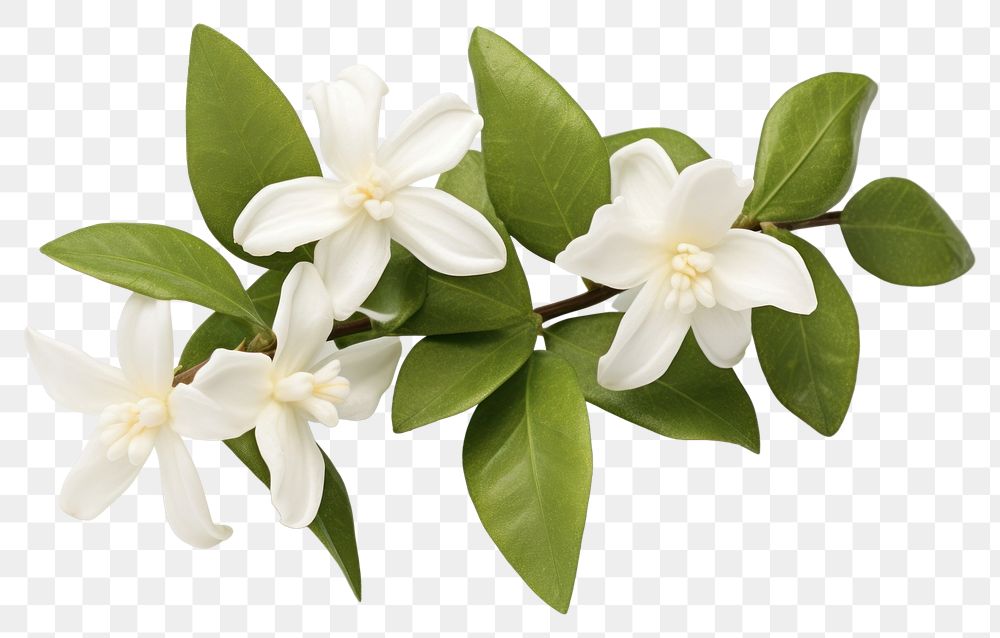 PNG Star Jasmine blossom flower plant. AI generated Image by rawpixel.