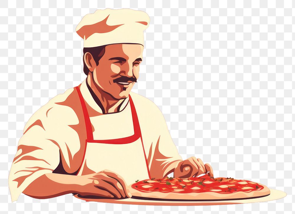 PNG Pizza chef working adult. AI generated Image by rawpixel.