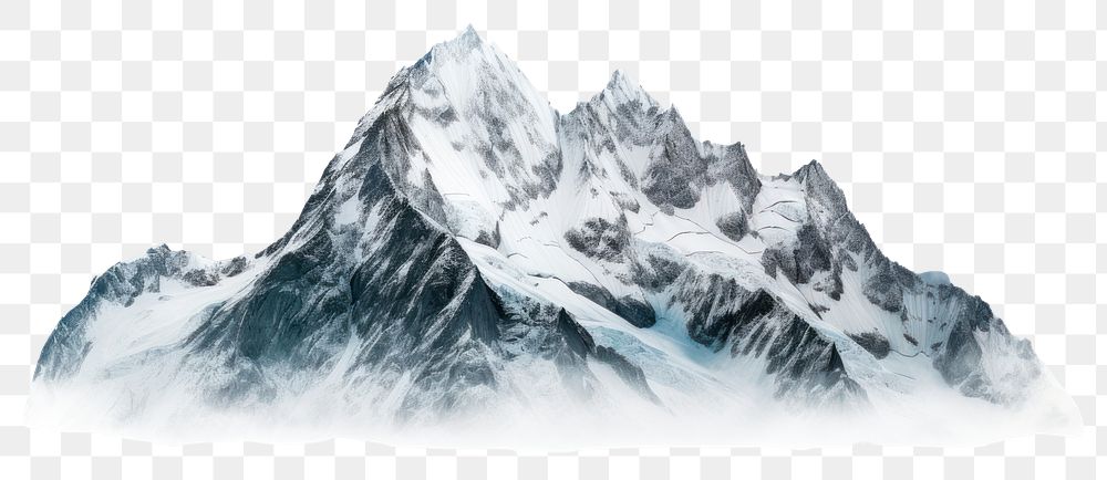 PNG Mountain outdoors nature snow. | Premium PNG - rawpixel