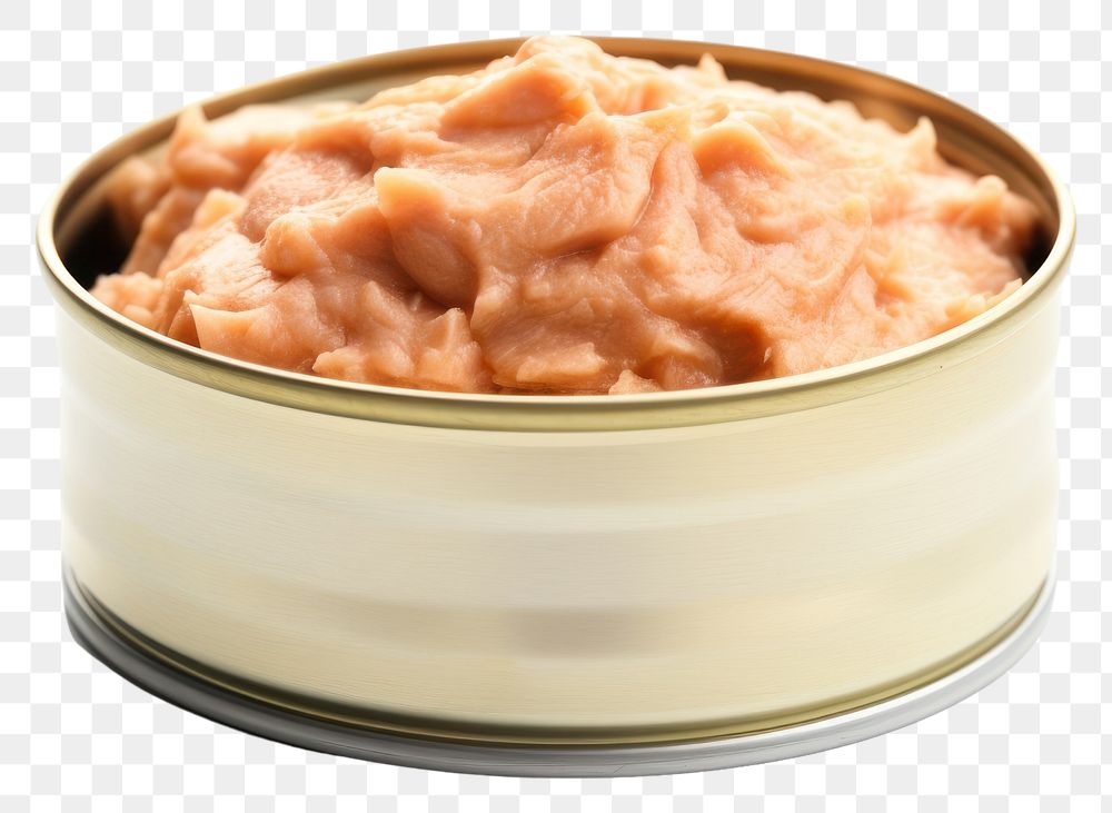 PNG Tuna cat food white background breakfast freshness. AI generated Image by rawpixel.