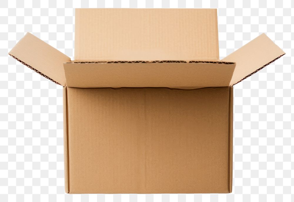 PNG Carton cardboard box white background. AI generated Image by rawpixel.