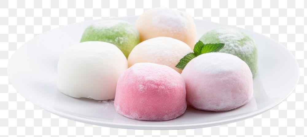 PNG Mochi ice cream confectionery dessert food. AI generated Image by rawpixel.