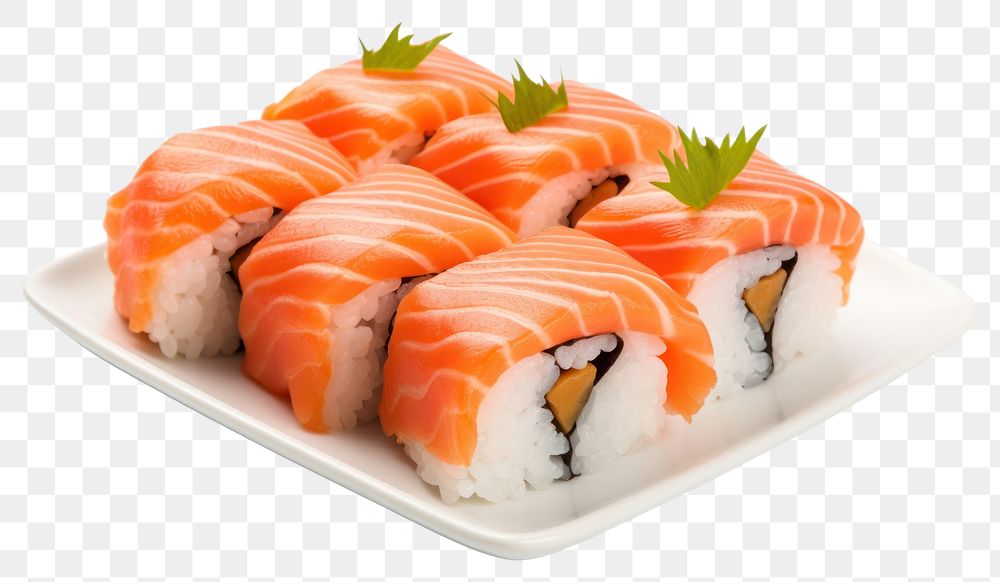 PNG Sushi food seafood salmon transparent background