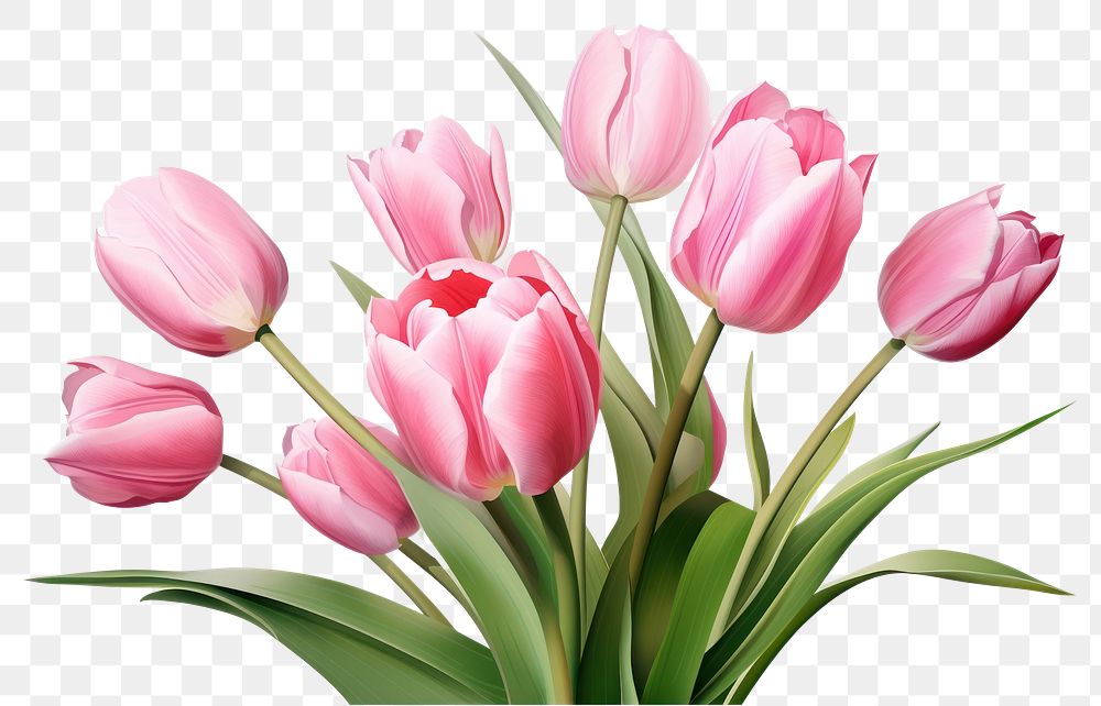 PNG Flower tulip blossom plant. AI generated Image by rawpixel.