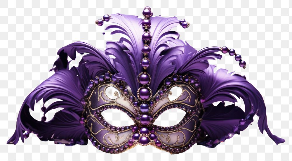 PNG Purple carnival mask white background. 