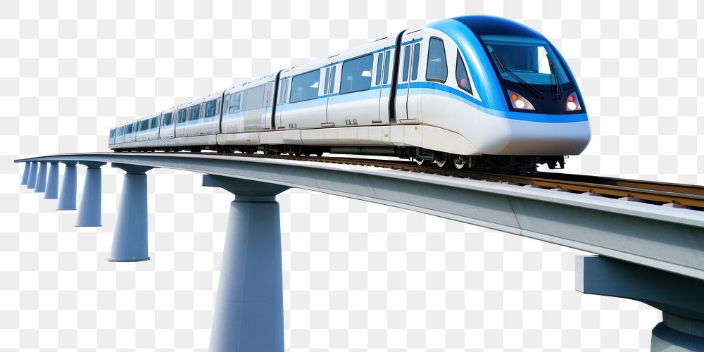 PNG Monorail vehicle railway train. AI generated Image by rawpixel.