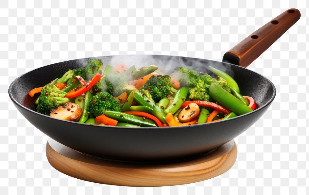 PNG Wok vegetable freshness transparent background