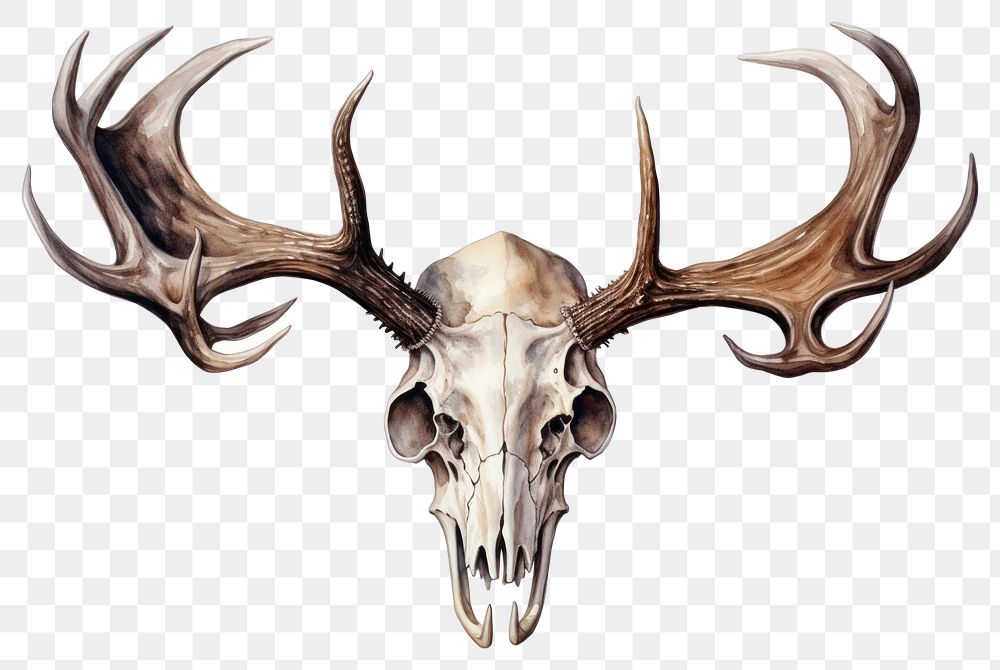 PNG Antler animal mammal white background. AI generated Image by rawpixel.
