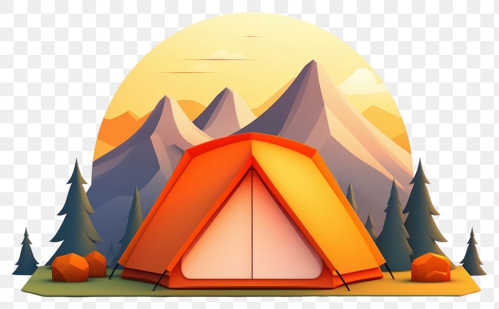 PNG Camping tent outdoors cartoon. AI generated Image by rawpixel.