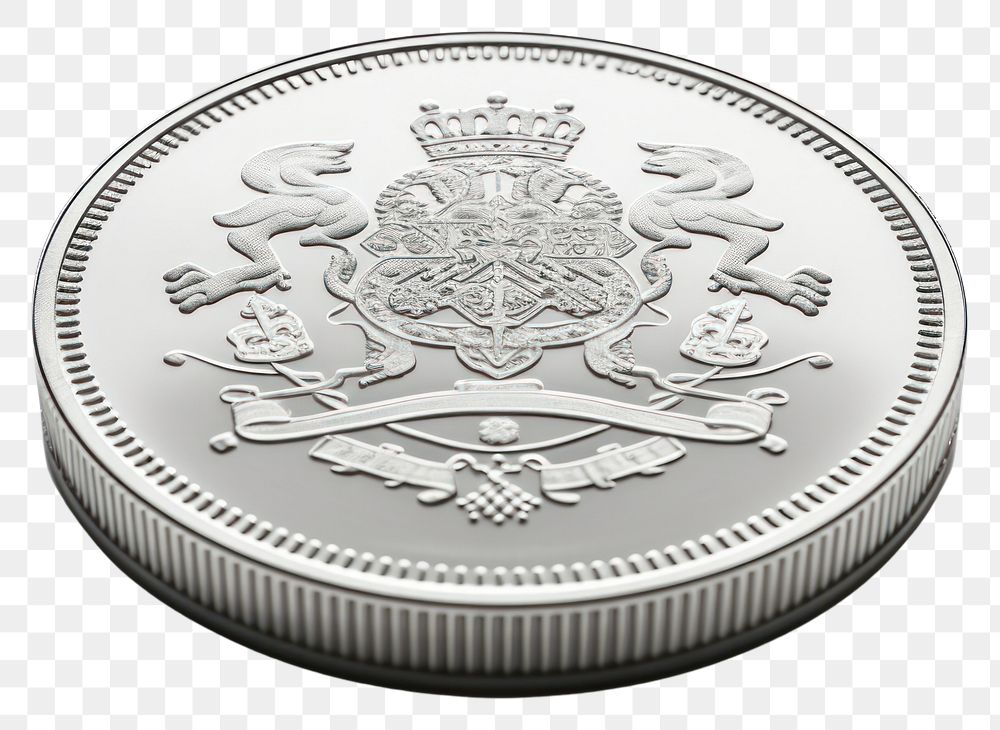 PNG Silver coin money transparent background. AI generated Image by rawpixel.