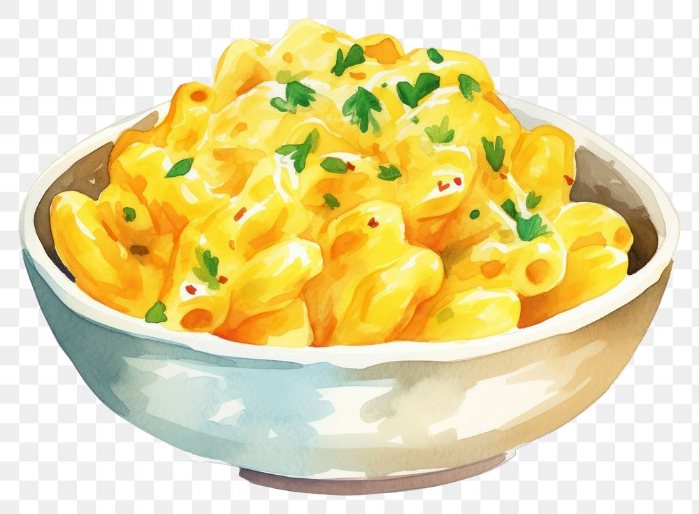 PNG Macaroni pasta plate food. AI generated Image by rawpixel.